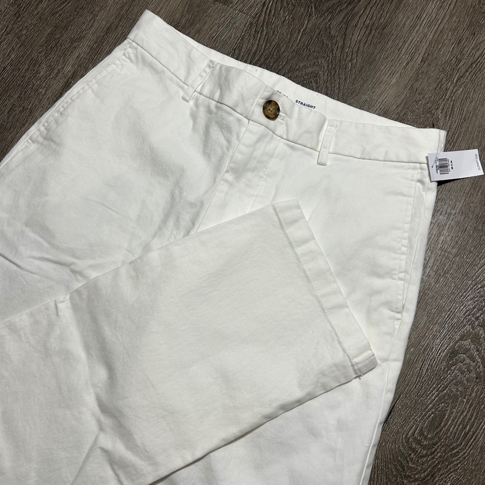 Old Navy Straight Chinos 28x34 (Fits 28X32) White Built-In Flex Pants New NWT